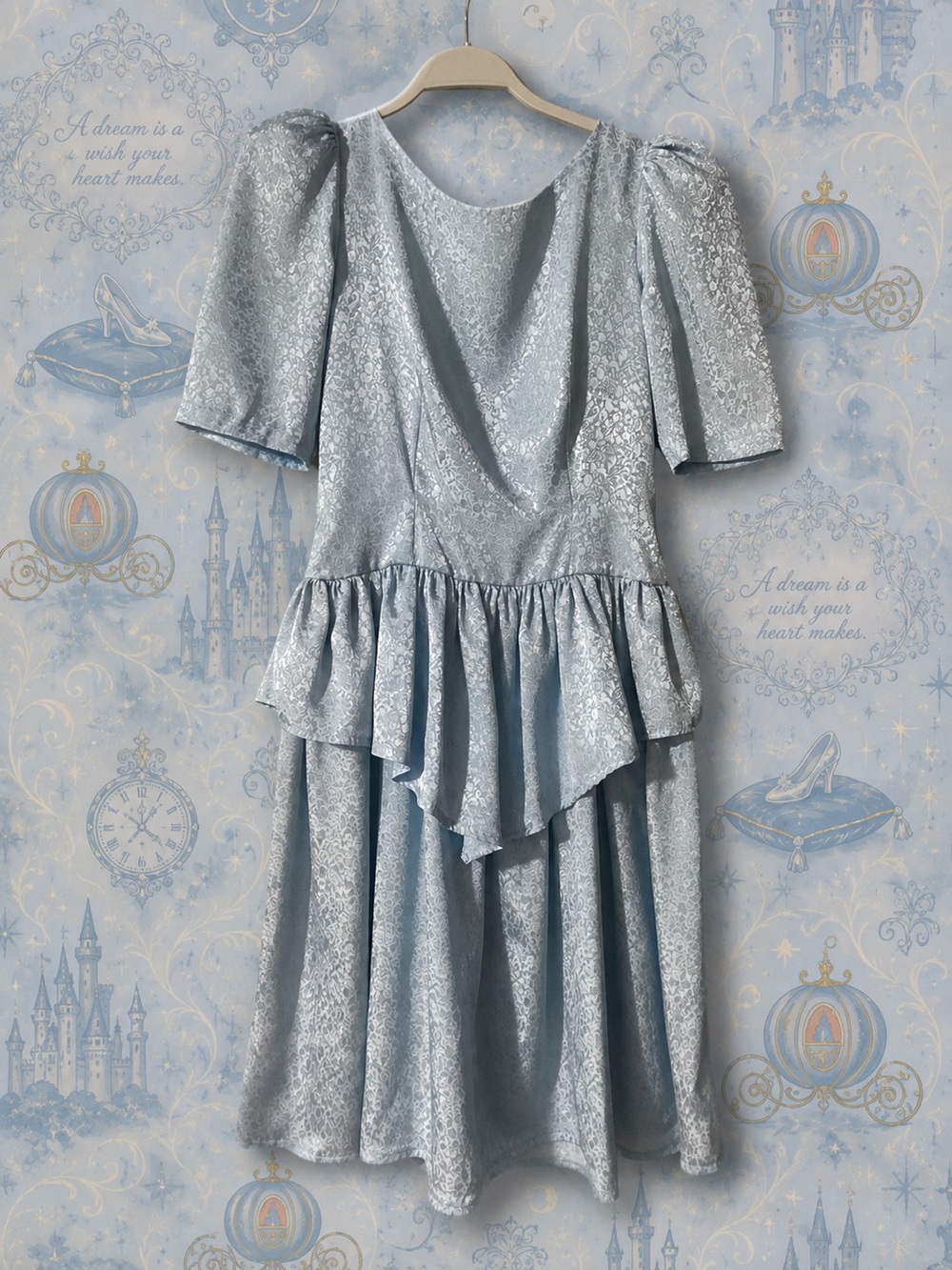 Vintage 80s light blue dress